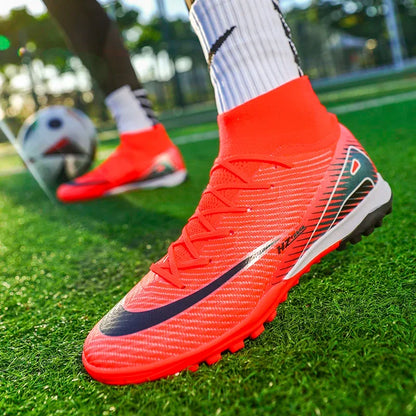 New Men Women Professional Football Boots Training Cleats Sport Sneakers Trainer Lightweight Grass Non-slip Match Soccer Shoes