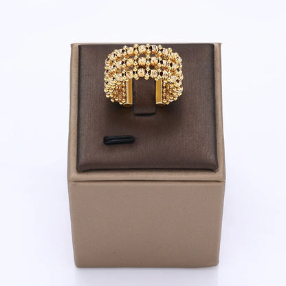 Conjunto de Joias de Casamento de Luxo Dubai Nigéria Conjuntos de Joias Nupciais para Mulheres Festa Colar de Cobre Banhado a Ouro com Contas de Borla