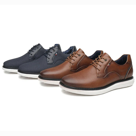 Genuine Leather Dress Shoes Comfy Men Casual Shoes Smart Business Work Office Lace-up Men Shoes