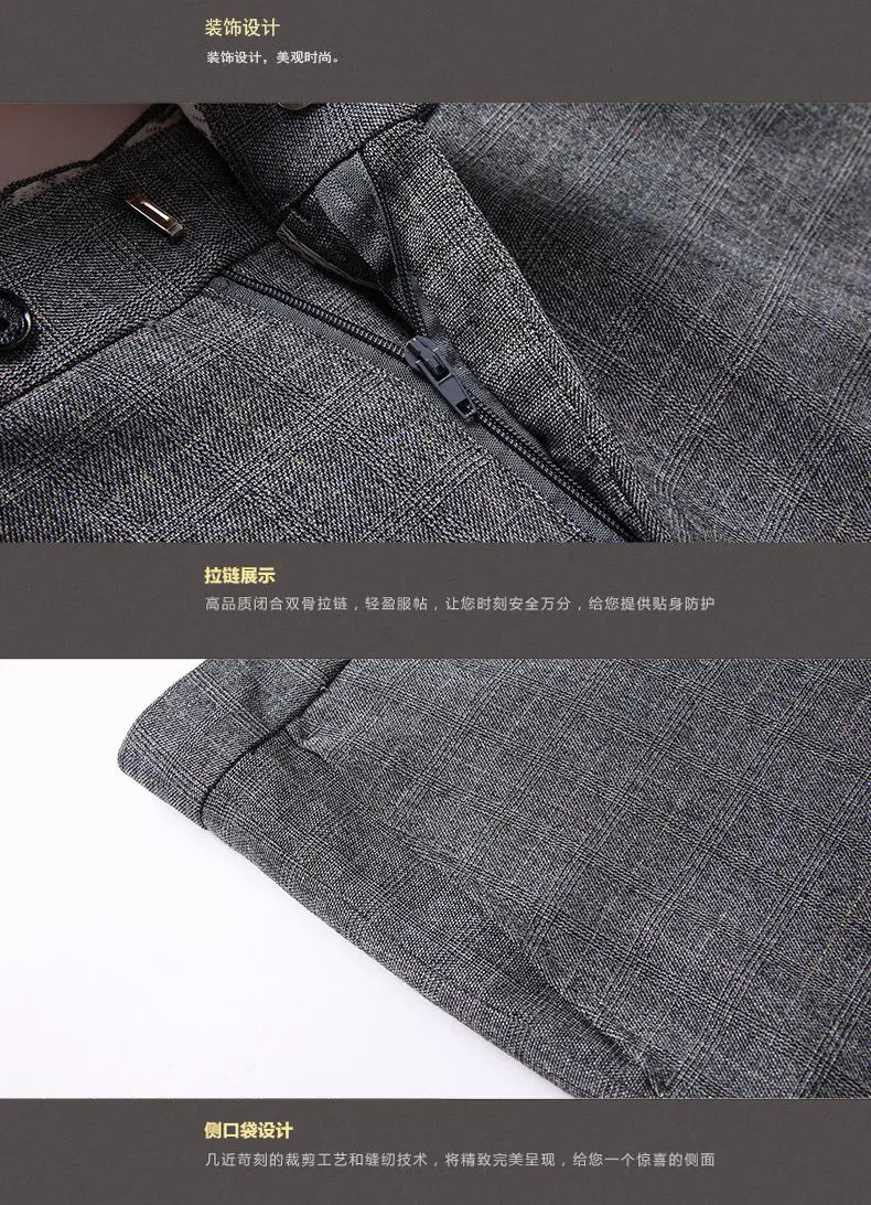 Suit  Men's Fashionable Business Banquet, Trendy Singer, Grid Host, Casual Wedding Banquet Dress, Male Star Performance Suit