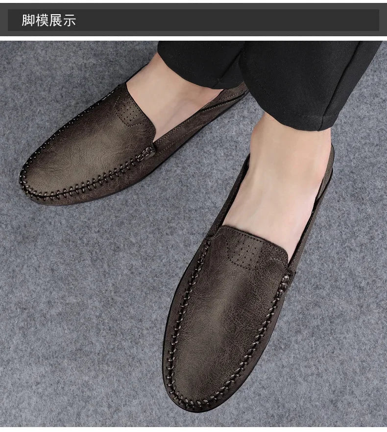 2025 shoes men's lazy one-pedal spot solid color men's shoes summer men shoes British cross-border large-size casual