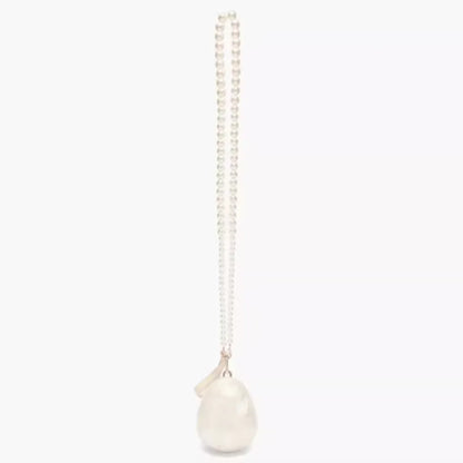 Women's Acrylic Premium Mini Egg Bag Luxury Fashion Pearl Dinner Clutch Bag Cute Phone Mouth Red Envelope for Wedding Party