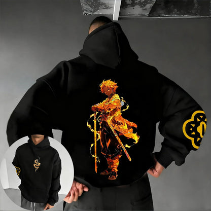 Demon Slayer Anime Co Branded Hoodie 2026 Autumn/Winter Men's  Sports Casual Japanese Harajuku Parent Child Sweater Top