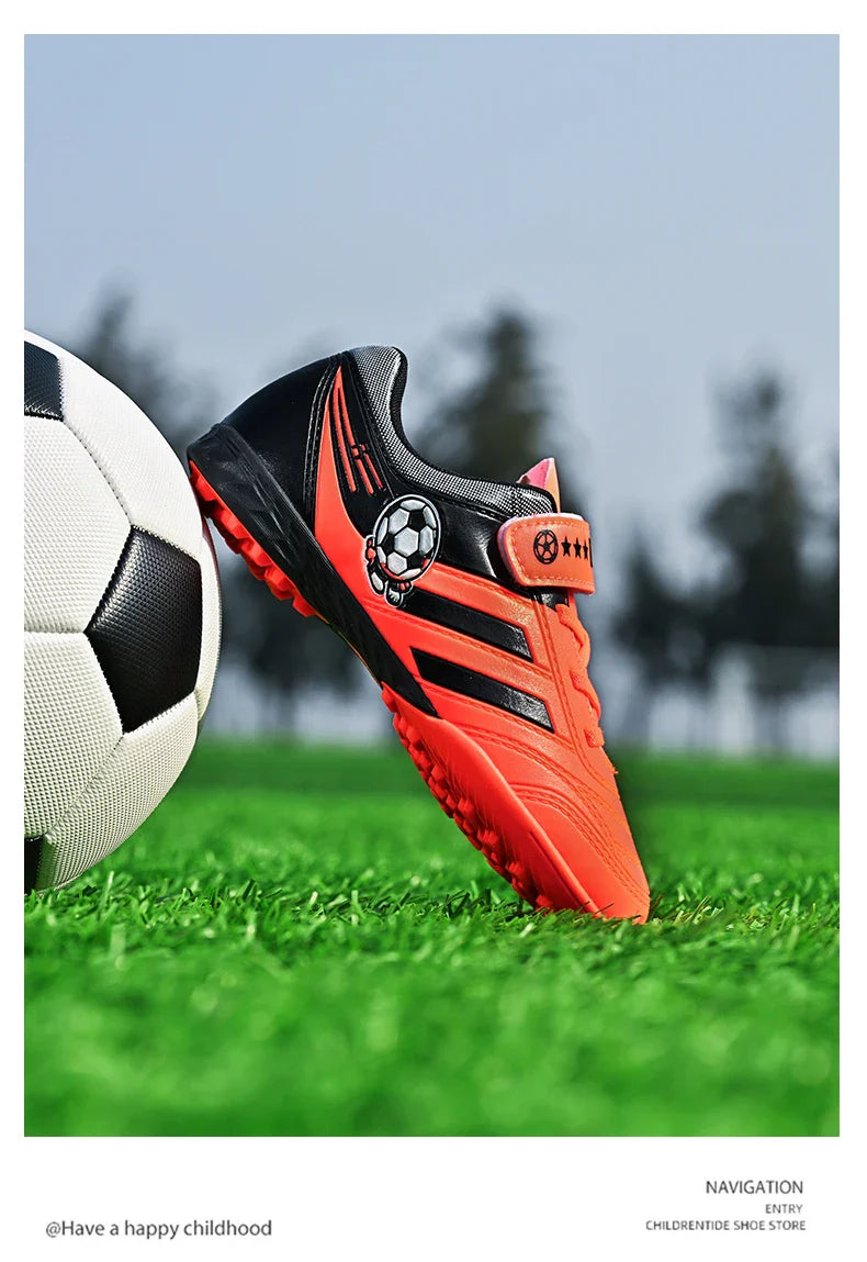 New Kids Turf Football Boots Training Shoes Soccer Shoes Drop Shipping Professional Match Grass Ultralight Cleats Boys Non-Slip