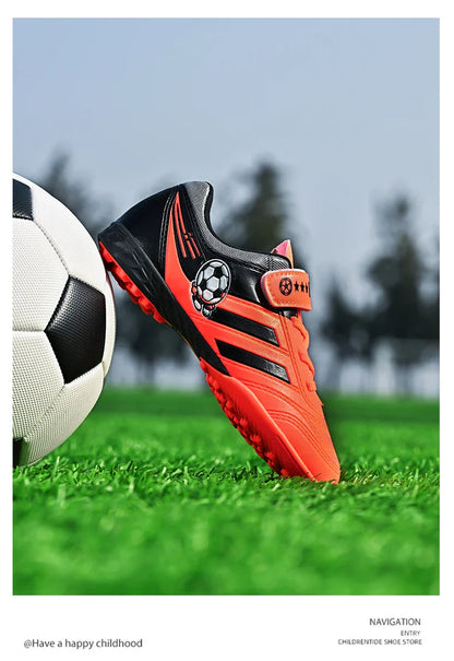 New Kids Turf Football Boots Training Shoes Soccer Shoes Drop Shipping Professional Match Grass Ultralight Cleats Boys Non-Slip
