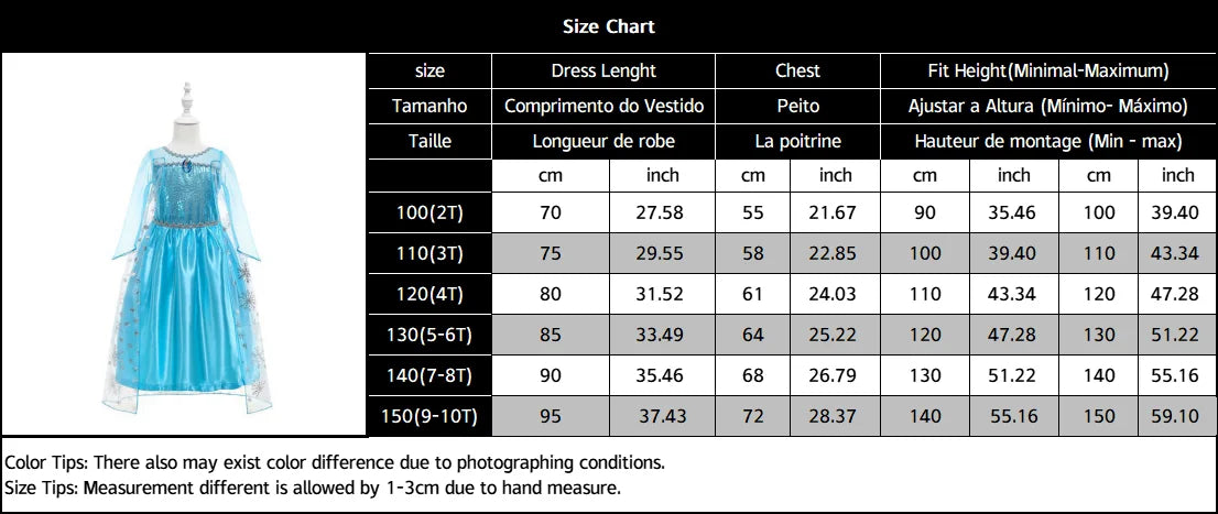 Jasmine Rapunzel Snow Queen Elsa Princess Dress Girl Mesh Sequin Dress Kids Cosplay Belle Aurora Costumes Carnival Party Gowns