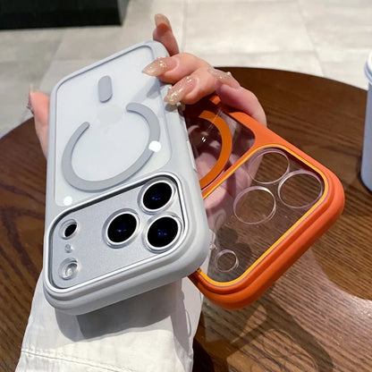 Camera Protector Acrylic Transparent For Magsafe Cases For iPhone 17 Pro Max 17 Pro Air Slim Magnetic Clear Bumper Back Cover