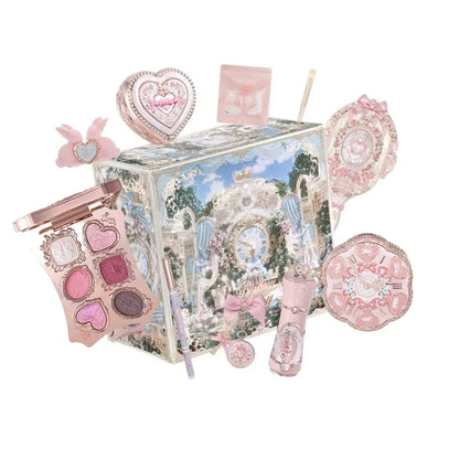 Garden Collection Lip Cream Blush Air Cushion CC Cream Liquid Foundation Eye Shadows Palette Makeup Set 10pcs
