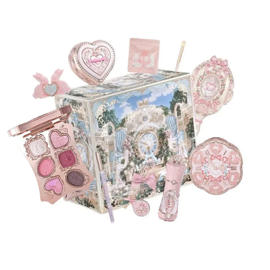 Garden Collection Lip Cream Blush Air Cushion CC Cream Liquid Foundation Eye Shadows Palette Makeup Set 10pcs