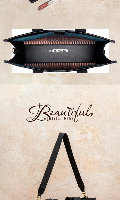 Women's Tote Bag New Letter Eco friendly Large Capacity Handbag Mommy Shopping Bag 42 * 12 * 31cm