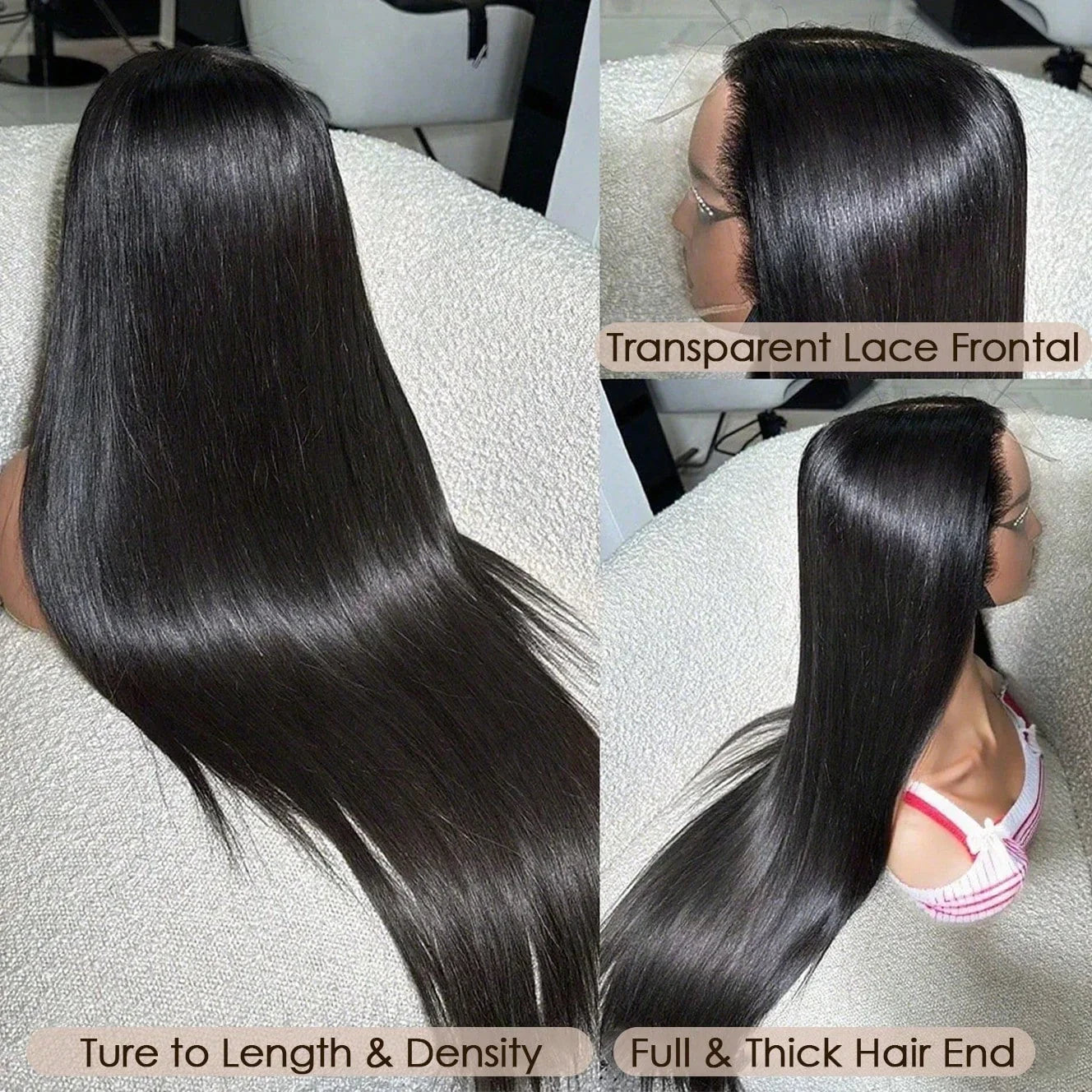 40 Inch Straight Hunan Hair Wigs 13x4 13x6 Gluless HD Transparent Lace Frontal Wigs 5x5 Straight Lace Front Human Hair Wigs