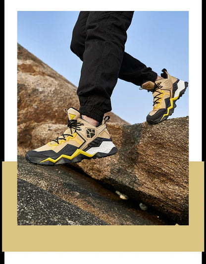 Men  Waterproof Hiking Shoes Breathable Hiking Boots Outdoor Trekking Boots Sports Sneakers Tactical Shoes
