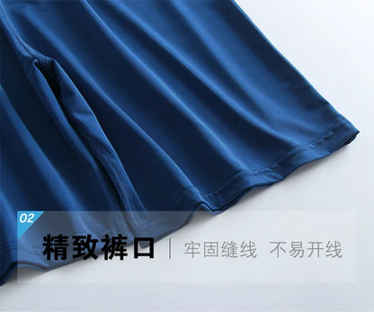 Ice Silk Summer Large Size Men's Shorts Modal Casual Sleep Pants Thin Cool Loose Shorts Sleepwear Mens Sleep Bottoms Homewear