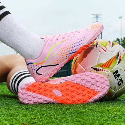 Kids Youth Soccer Shoes Cleats Football Boots Men Non Slip Breathable Lightweight Training Sneakers Boys Children Football Match