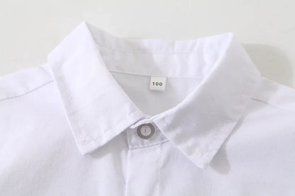 Kids Boys Formal Birthday Outfit Suit Toddler Gentleman Wedding White Shirt 1-7 Years Baby Pants Boys Ceremony Outfits
