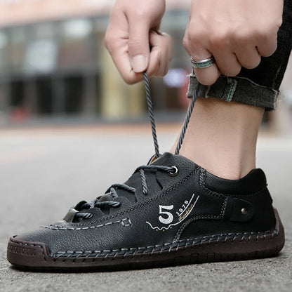 Men Leather Casual Shoes Outdoor Comfortable High Quality Fashion Soft Homme Classic Ankle Non-slip Flats Moccasin Trend