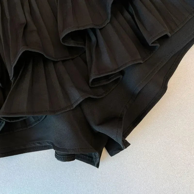 Women Casual Beach Vacation Mini Skirt High Waist Office Slim A-line Skirt Sweet Ruffles Skirt For Women Summer 2025