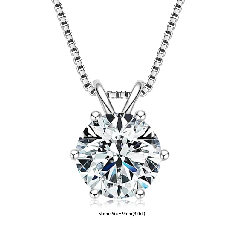 Pendant Necklaces S925 Sterling Silver Solitaire Necklace Chains For Women Jewellry Gifts
