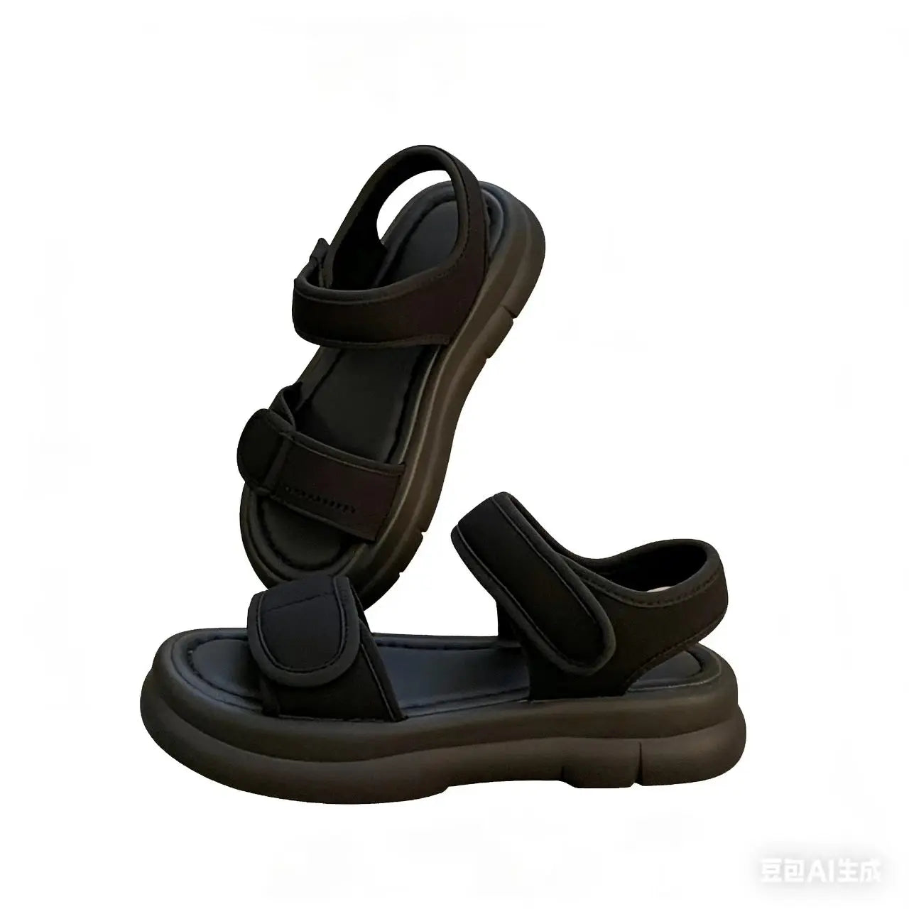 Thick soled Roman sandals for women, new summer sports soft soled work versatile, non tiring, non slip beach shoes