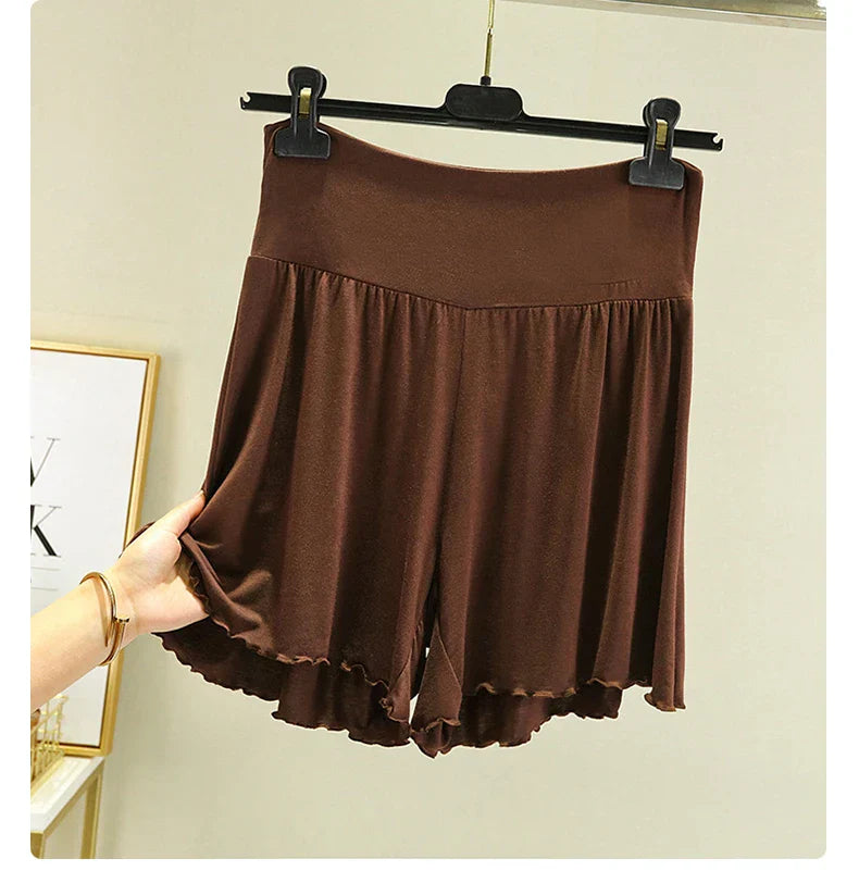 Modal Summer Shorts Sleep Bottoms Women Pure Color Casual Sleepwear Pants 2026 Loose Short Home Wide Leg Pants