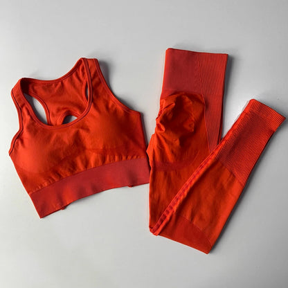 Sexy Back Design Fitness Bra for Women Pilates Shock-Proof Running  Training Tight Sports Pants Yoga Outfit Set