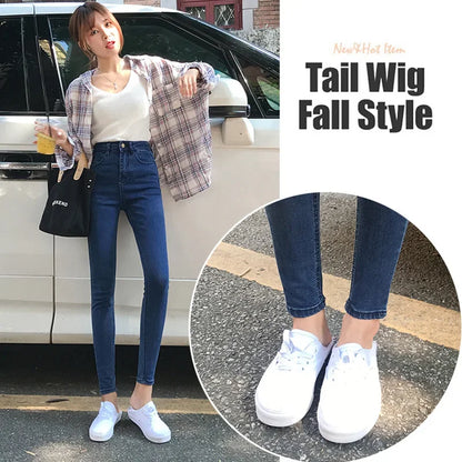 High Waist Big Size 25-34 Denim Pants