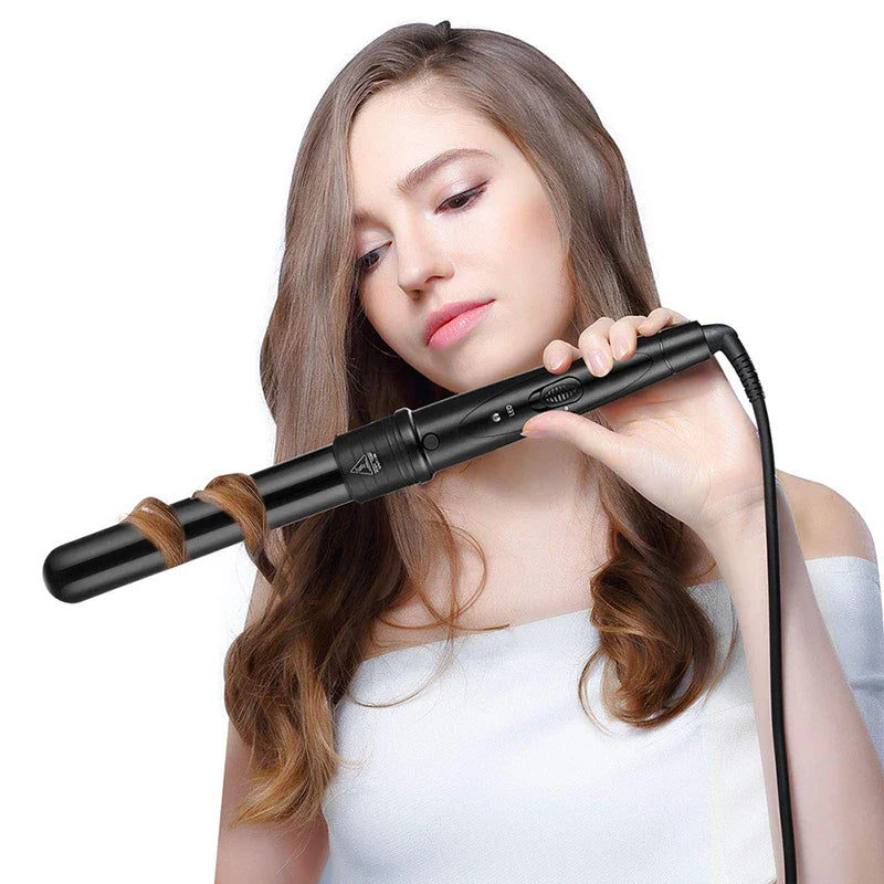 Professional Interchangeable Hair Curling Iron LCD Display Hair Curler Set 5 in 1 Interchangeable Hair Curling