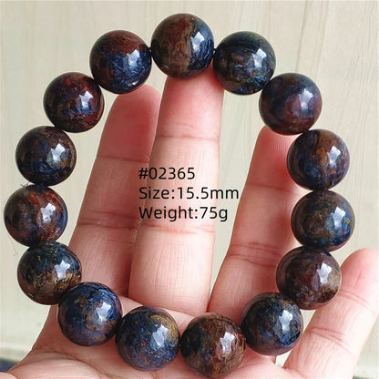 Natural Blue Pietersite Bracelet Women Men Beads Round Beads Chatoyant Cat Eye Fire Pietersite Namibia AAAAAA