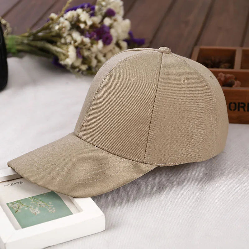 Fashion Retro Solid Color Men and Women Universal Baseball Cap Outdoor Sports Casual Girl Ponytail  Hat Sale
