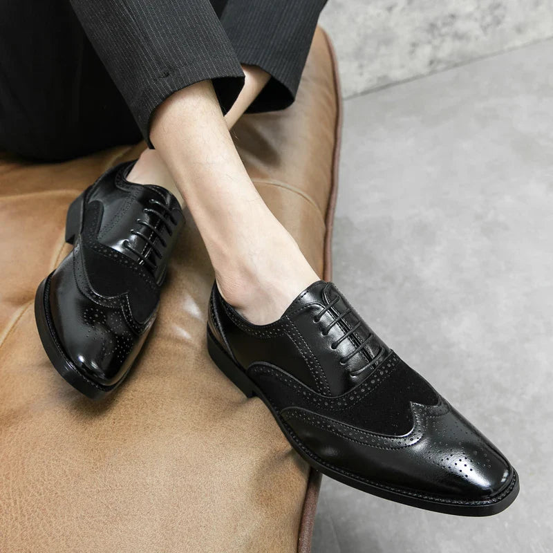 Trend Formal Brogues Social Office Shoes For Men Classic Casual Business Shoes Men High Quality Wedding Dress Shoes For Men