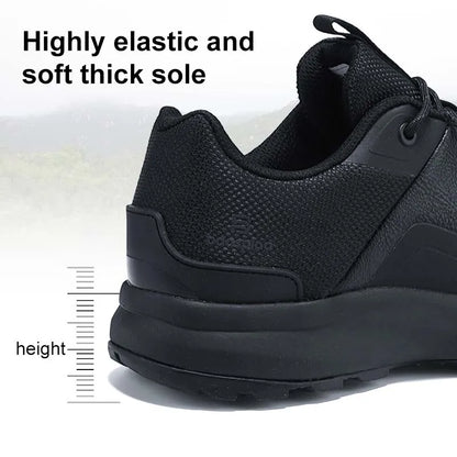 Men Hiking Shoes Litchi Leather High Quality Male Trekking Climbing Sneakers Non-slip Luxury Designer Outdoor Shoe