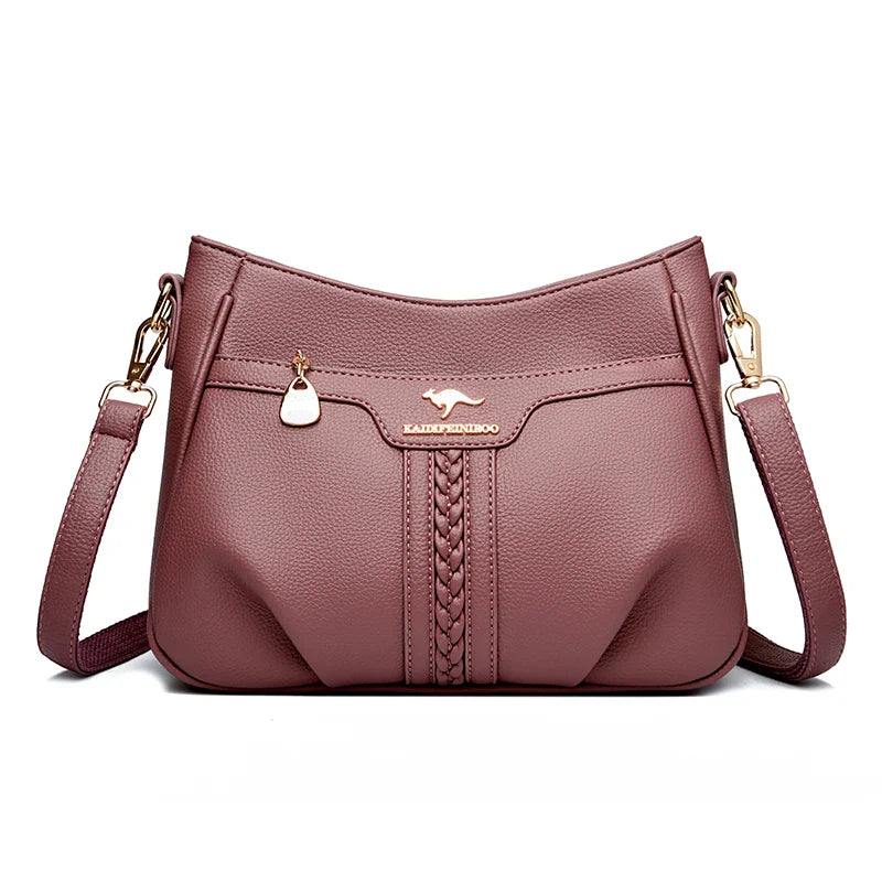 Genuine High Quality Soft Leather Women's Handbag Trend Designer Female Crossbody Bag Casual Shoulder Messenger Handbags 2024