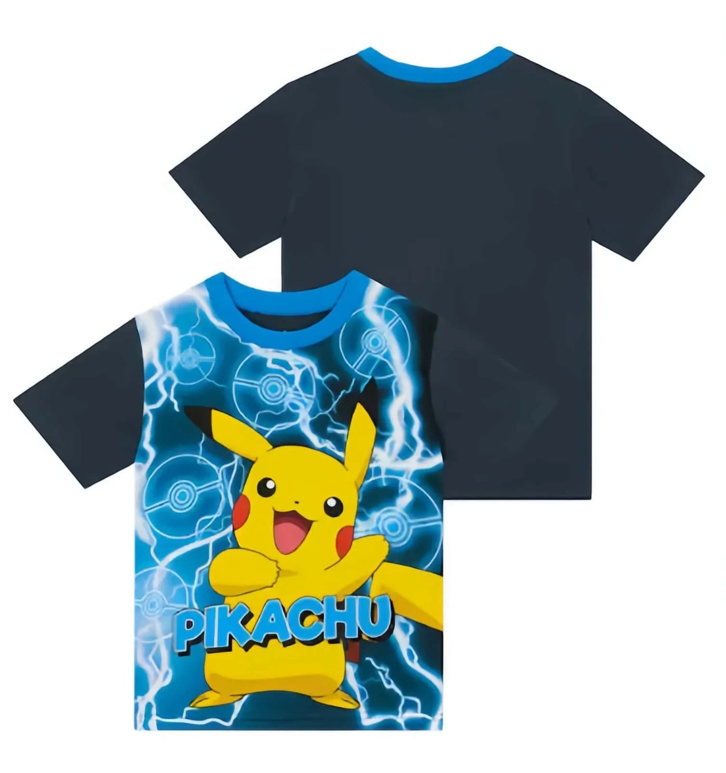 Pikachu 2026 New 3D Printed Pok É Mon Children's Round Neck T-shirt Shorts Family Adult Sports Casual T-shirt Shorts Set