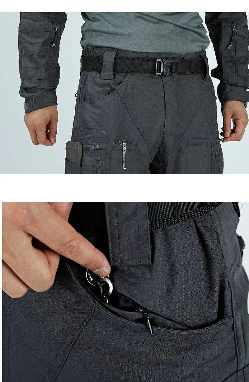 Outdoor Tactical Pants Casual Waterproof Cargo Pant Men New Training Trousers Wear-Resistant Multi Bag Casual Man Pant New