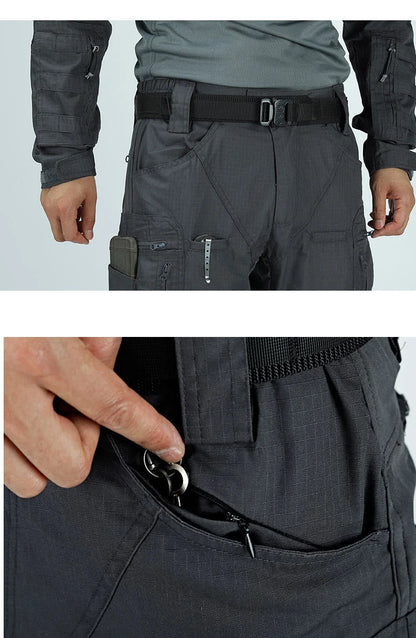 Outdoor Tactical Pants Casual Waterproof Cargo Pant Men New Training Trousers Wear-Resistant Multi Bag Casual Man Pant New