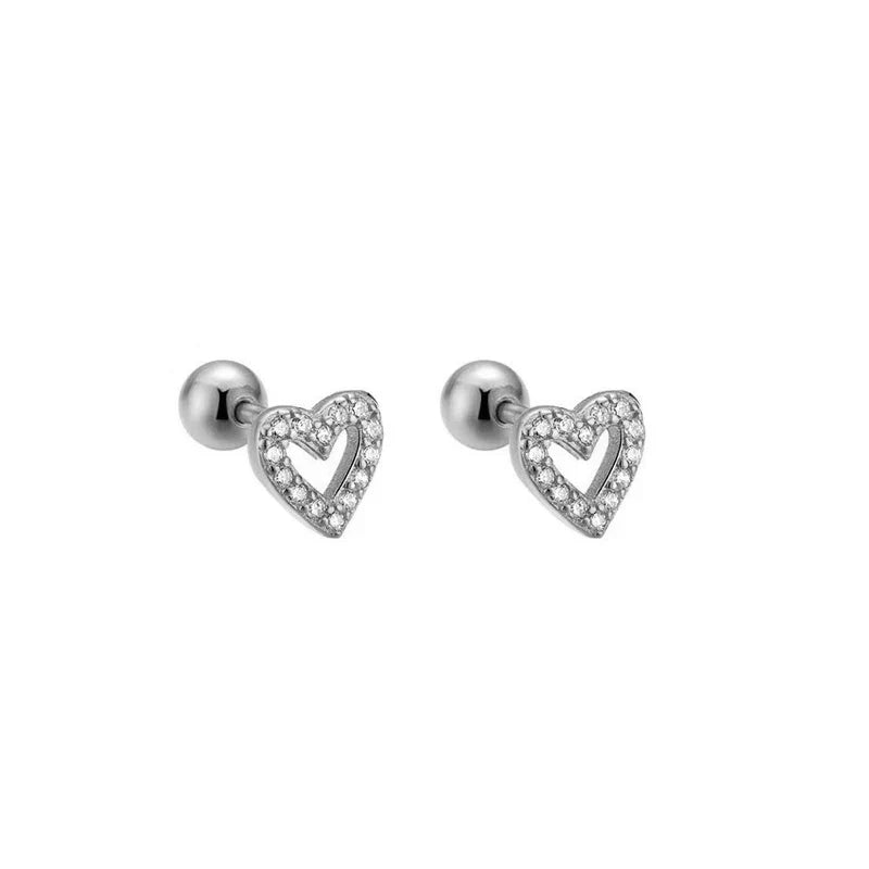 925 Sterling Silver Fashion Simple Golden Flower Beads Small Stud Earrings for Women Teen Piercing Jewelry Accessories