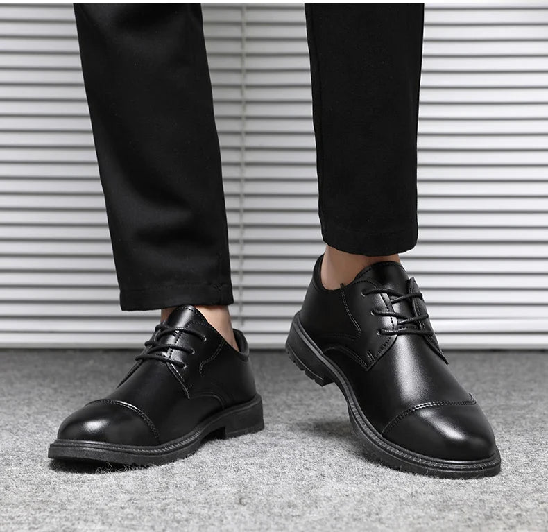 High Quality Italian Luxury Brand Lace-Up Non-slip Men Driving Shoes Leather Men Casual Shoes Breathable formal Mens Dress Shoes