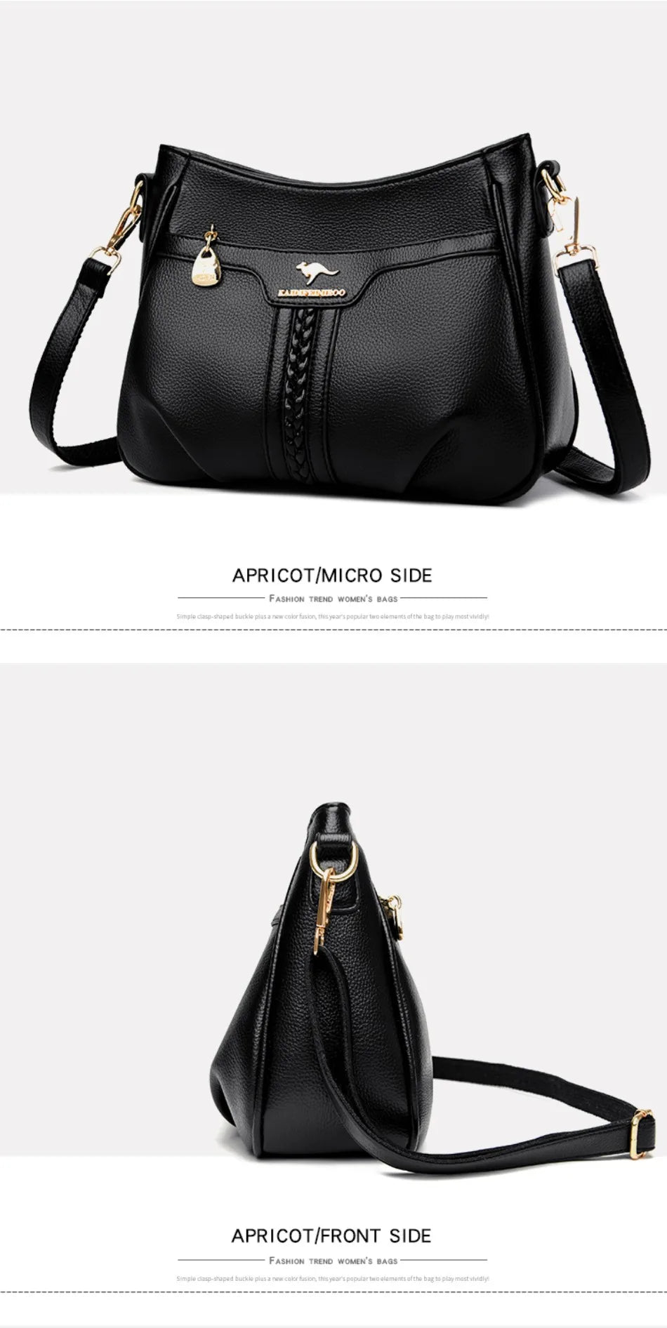 Genuine High Quality Soft Leather Women's Handbag Trend Designer Female Crossbody Bag Casual Shoulder Messenger Handbags 2024
