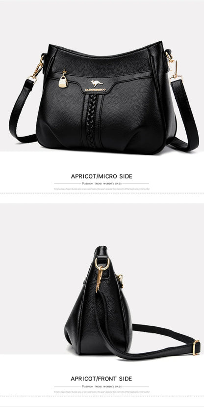 Genuine High Quality Soft Leather Women's Handbag Trend Designer Female Crossbody Bag Casual Shoulder Messenger Handbags 2024