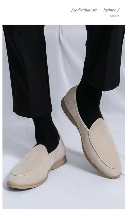 Fashion Men Luxury Brand Loafer Shoes Spring British Style Suede Men's Casual Shoes Breathable Comfort Slip-on Men Wedding Shoes