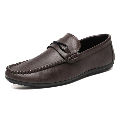 Mocassins Minimalistas Masculinos Sapatos Casuais de Couro Confortáveis Para Homens Sapatos de Condução Antiderrapantes Sapatos de Escritório Slip-on Tamanho Grande 46