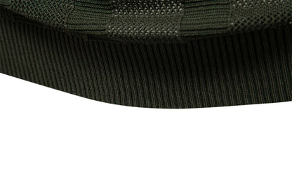 2025 Men's Solid & Striped Mesh Polo Shirt - Breathable Knit Casual Top with Turn-Down Collar