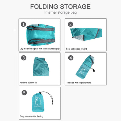 15L Lightweight Packable Backpack Foldable ultralight Outdoor Folding Backpack Travel Sports Bag Hiking Daypack for Men Women