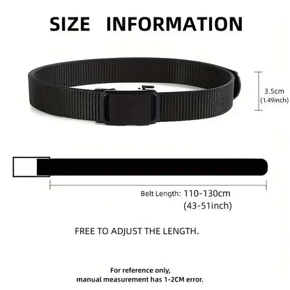 Automatic Buckle Belt Canvas Tactical Workwear Casual Outdoor Military Training Pants Belt Men Fashionable Multifunctional Belt