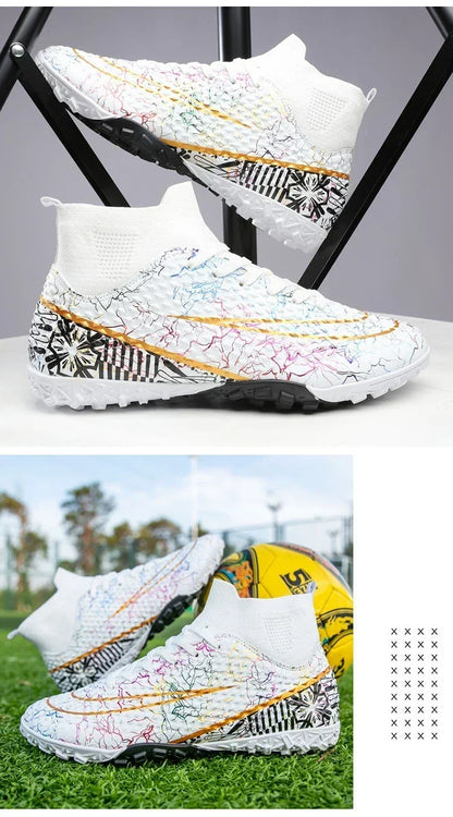 Refreshing Breathable Feet Children's Non-slip Fashion Casual Sports Shoe Youth Soccer Shoes Indoor Outdoor Grass Training Shoes