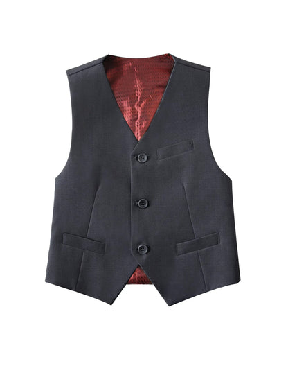 Boys Suit Vest Casual College Party Wedding Kids Vest Size 4-16Y