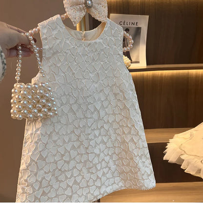 Girl's Vest Dress Princess Dress Stylish Spring Summer Children's Baby Girl French Fashion High-end Party Dress