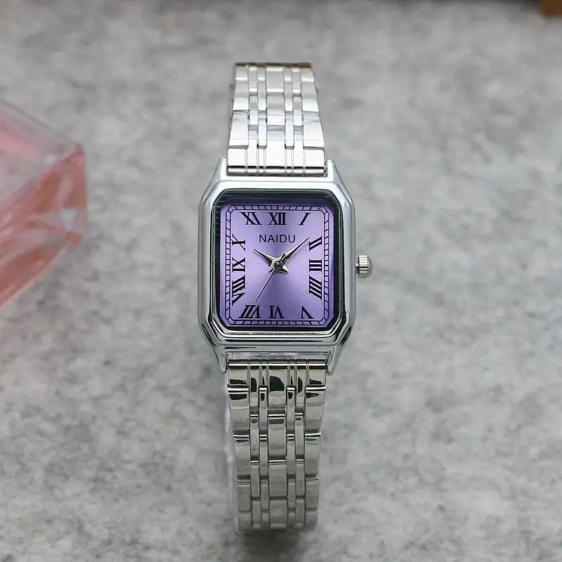 New Brand Steel Band Square Quartz Watch Retro Minimalist Temperament Small Dial Watch Female Student Wristwatch Dropshipping