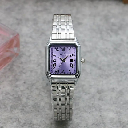 New Brand Steel Band Square Quartz Watch Retro Minimalist Temperament Small Dial Watch Female Student Wristwatch Dropshipping