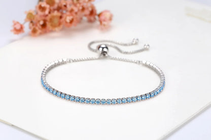 Full 2mm Moissanite Diamond Tennis Bracelet for Woman Man Certified s925 Silver Plated 18K Adjustable Link Chain Bracelets